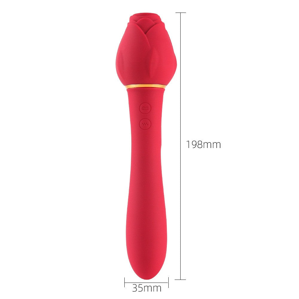 Rose Head Wand Vibrator – Soft Silicone & Powerful Stimulation