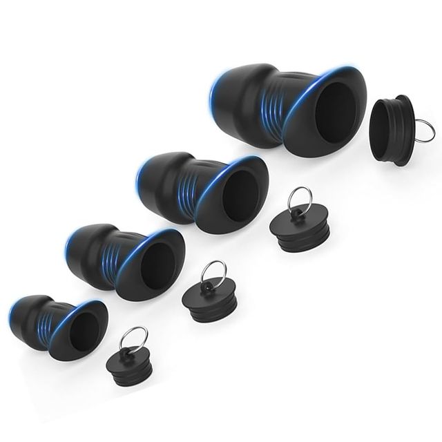  Personal toy for  himBlack graduated anal training kit - set of cone-shaped plugs with pull rings