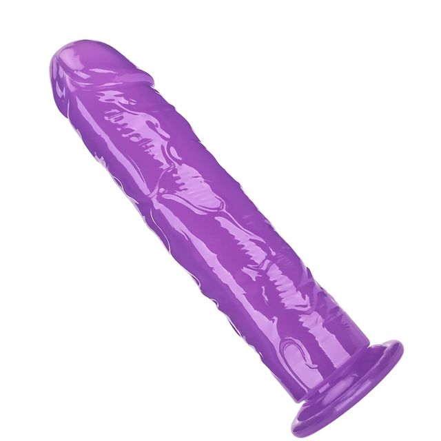  Personal toy for  she or couples Purple translucent  dildo with suction cup base