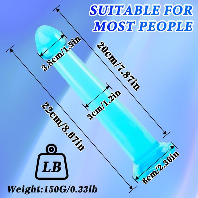 Realistic Dildo Strong Suction Cup – Blue L-1