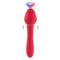Red Wand Massager - smooth silicone flexible head design