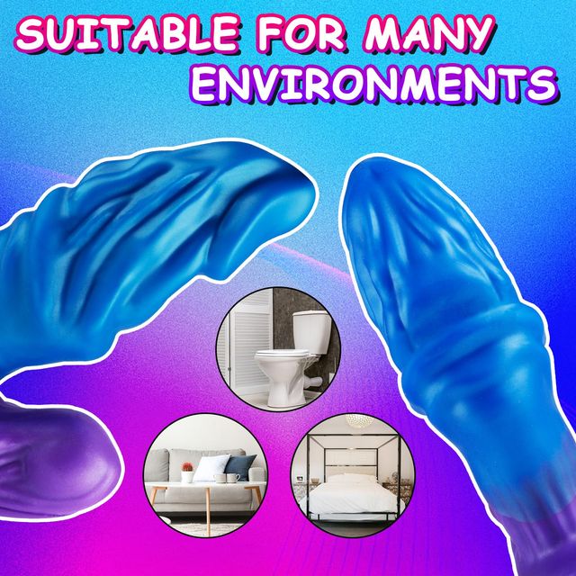 6.8in Wearable Butt Plugs Silicone Dildo – Fantasy Monster Dildo for Long-Term Wear