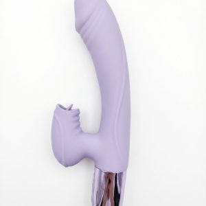 Purple luxury rabbit vibrator – side view